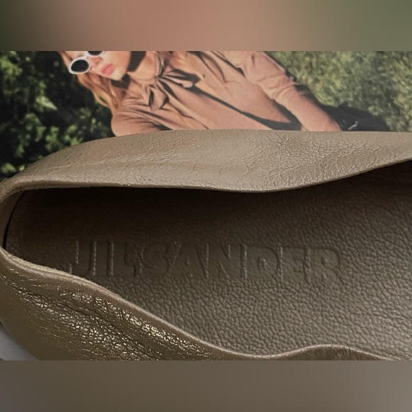 Jil Sander Square Toe Leather Ballet Flats In Tan Size 36 (US 6) - Picture 9 of 13